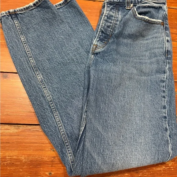 Abercrombie & Fitch Women's The Dad High Rise Blue Jeans 26/2R - Picture 4 of 7
